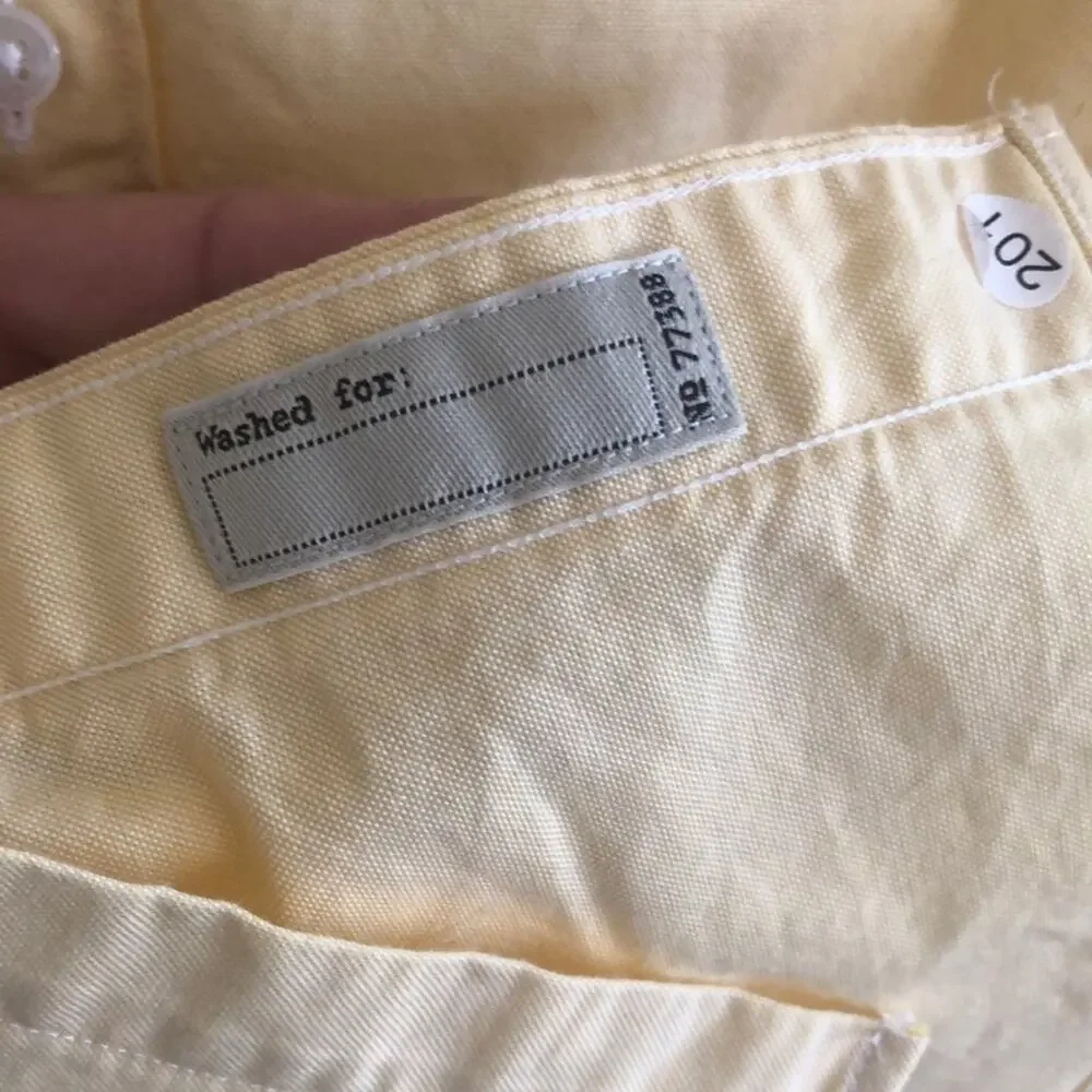 NWT JCrew Slim Fit Yellow Button Down Shirt Mens M 100% Cotton